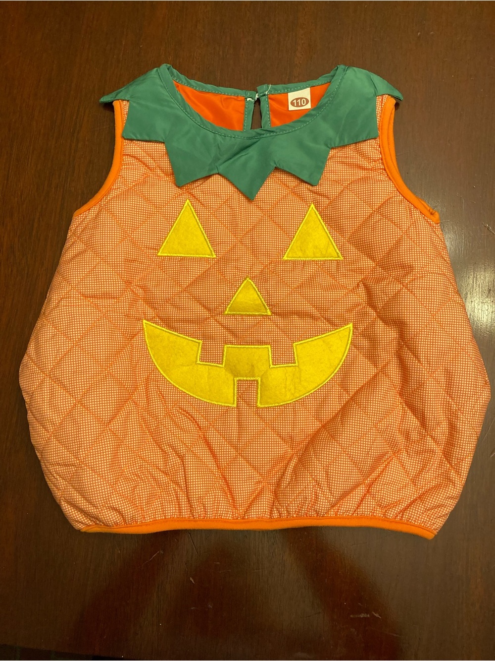 Pumpkin Jack-O'-Lantern Toddler Costume Top - Orange & Green